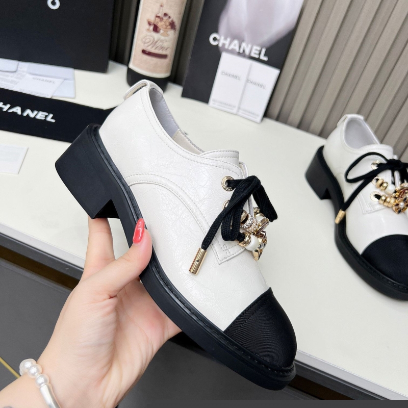 Ch*el leather shoes